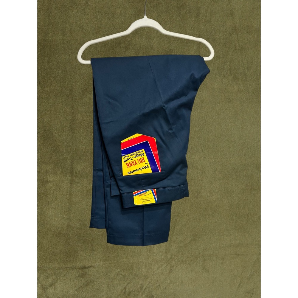 VTG Big Yank Work-mates Magic-Twill Navy Work Pants Deadstock 40x30 1960s 70s